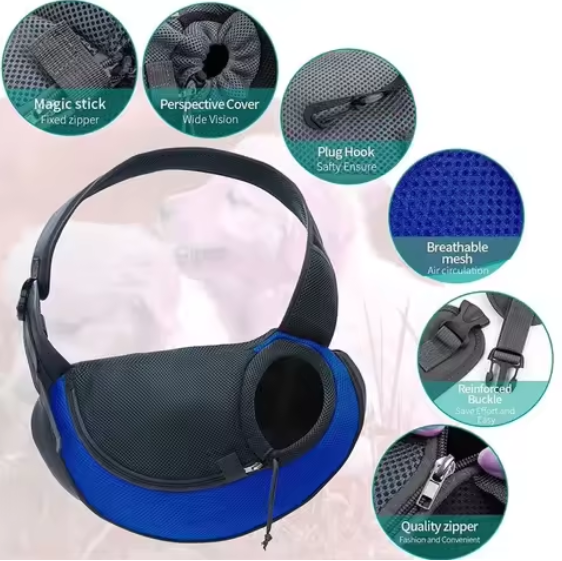 Sac à bandoulière respirant Galaxy Pets™ – Pour chiens et chats 🐶🐱 | Léger, confortable et stylé