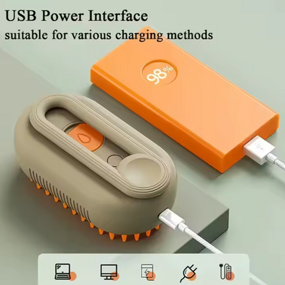 Brosse à Vapeur 3 en 1 pour Chats et Chiens