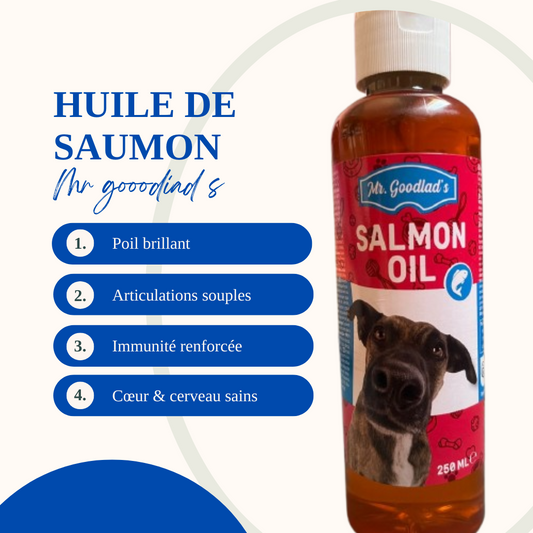 🐾 Huile de Saumon Premium Mr. Goodlad’s – 250ml 🐟