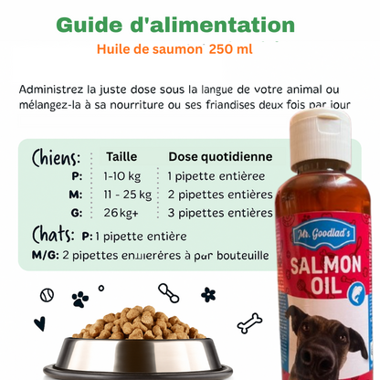 pack Huile de Saumon Premium  – 250ml 🐟 AVEC cadeau avocat Catnip
